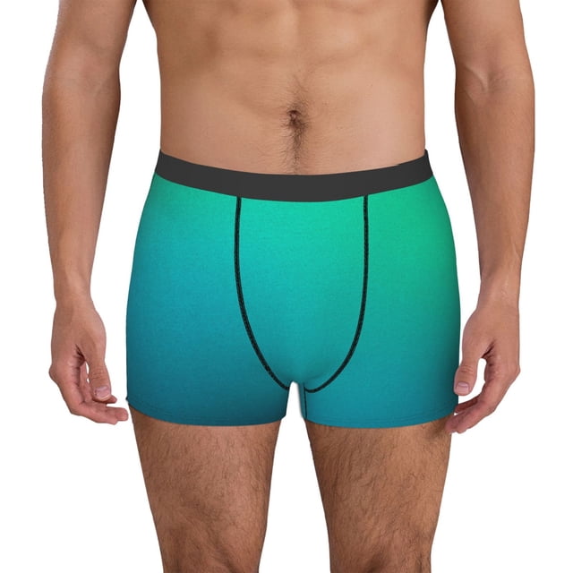 Fotbe Green Turquoise Teal Calzoncillos Tipo Boxer con Bolsa de Soporte Total para Hombre, X-Temp Fresco, Transpirable y de Secado Rápido-Small