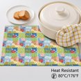 thumbnail image 5 of Placemat, Pioneer Flower Floral Print Pattern Place Mats Table Mat Set Of 2, PVC Washable Placemats for Party Kitchen Dining Decoration, 18x12 Inch, Fade Resistant, 5 of 6