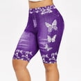 thumbnail image 1 of MKLEKYY Mallas deportivas para mujer, informales, para correr, con estampado floral, ajustadas, de cintura alta, elásticas, para fitness, yoga, 1 of 4