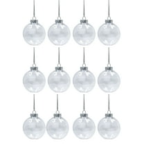 Creative Hobbies Clear Plastic Decorative Accent Ornaments, 12 Count (3.15")
