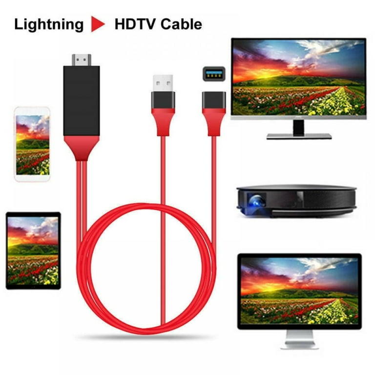 For Lightning To HDMI-compatible Cable 1080P for IPhone To TV