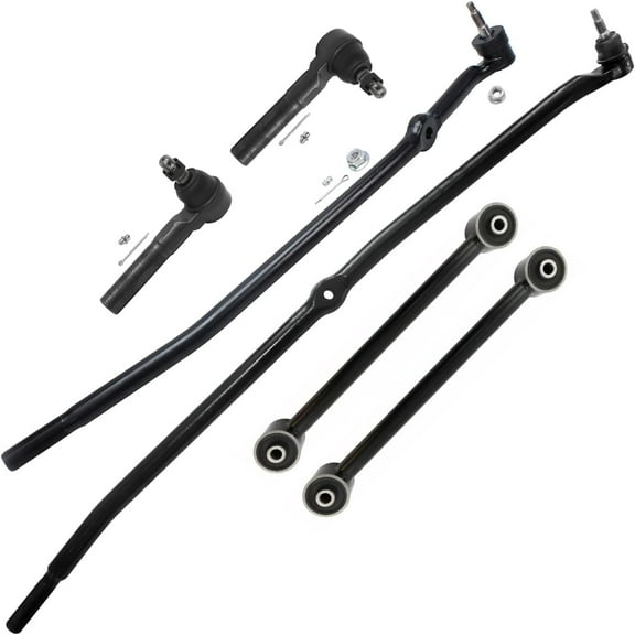 Detroit Axle - 4WD Front End Suspension Kit for 2003-2008 Dodge Ram 2500 3500, 2006-2008 Ram 1500, 2 Lower Control Arms 4 Outer Inner Tie Rod Ends Replacement