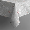 thumbnail image 5 of Gray Christmas Snowman Pattern Square Tablecloth,Waterproof Square Table Cover,Wipeable Spillproof Washable Table Cover for Home Kitchen Party Decor 42"X42"(107x107cm), 5 of 6