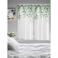 thumbnail image 3 of Eucalyptus Leaves Bedroom Curtains 63 Inches length, Spring Summer Watercolor Botanical Window Treatment Curtain Drapes, Rod Pocket Curtain Panels for Living Room Kitchen, 42"x63", 2 Panels, 3 of 7