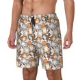 thumbnail image 1 of Balery Cartoon Cat 1 Bañador para hombre, shorts de playa de secado rápido con entrepierna y forro de compresión-Large, 1 of 6