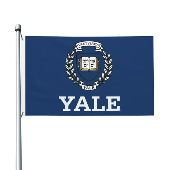 Yale University 3x5 Ft Double-Sided Printed Flag Indoor Outdoor Decorative Banner Polyester Material No Flagpole