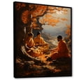 thumbnail image 2 of Designart "The Wisdom Of Upanishads In Walnut Tones I" Hinduism Floater Framed Wall Decor, 2 of 5