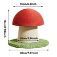 thumbnail image 3 of Red Mushroom Cat Scratching Post,Kitten Post Scratcher,Mushroom Cat Tree,Natural Sisal Scratching Poles with Interactive Toy Ball, Cute Furniture Scratching Posts for Indoor Cats(18 cm high), 3 of 5