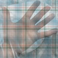 thumbnail image 3 of Checkered Tulle Curtains with Rod Pocket, Pastel White Blue Checkered Pattern with Pink Strips Fresh Summer Design, Sheer Drape for Wedding Party 2 Panels, 7 Sizes, Aqua Turquoise Pink, by Ambesonne, 3 of 3