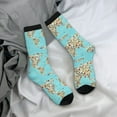 thumbnail image 5 of Vsdgher World Travel Line Icons Map Crew Socks for Men & Women, Breathable Casual Athletic Ankle Socks, 5 of 6