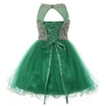 thumbnail image 2 of Big Girl Sweetheart Beaded Tulle Pageant Junior Bridesmaid Wedding Flower Girl Dress Emerald 16 (85C01C), 2 of 3