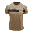 thumbnail image 5 of DPTALR George Men's Casual Short Sleeve T-Shirts,Regular Fit Crewneck,Summer Graphic Tops with Pocket,Khaki,Big and Tall Men M, 5 of 7
