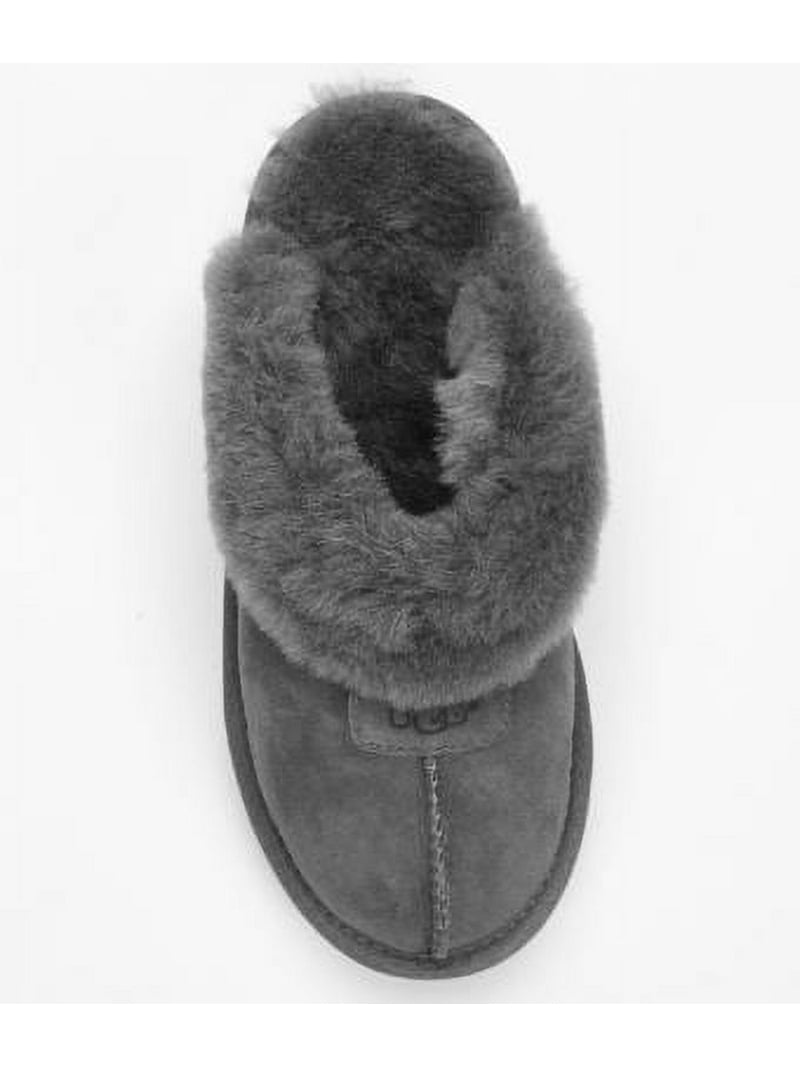 UGG Women's Coquette Grey Slipper with Soft Sheepskin and