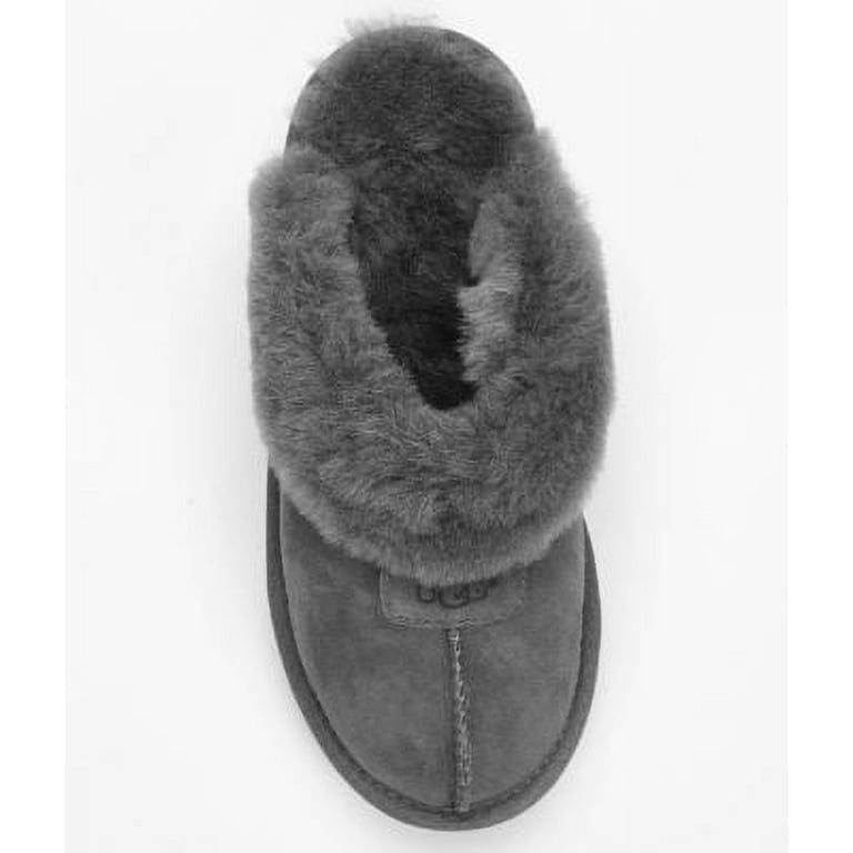 UGG グレー UGG Women's Coquette Grey Slipper with Soft Sheepskin and