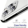 thumbnail image 4 of for iPhone 11 Pro Max/11 Pro Camera Lens Protector,Premium Tempered Glass Aluminum Alloy Lens Screen Cover Film (Silver), 4 of 5