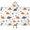 White Dinosaurs Geometric, variant on White Dinosaurs Landscapes Pattern Hooded Bath Towel,50"x30" for Ages 3 To 12 Kids, Quick Dry Lightweight Soft Microfiber Hood Beach Towel Cover Up for Kids