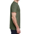 thumbnail image 2 of Jnriver Men's Short Sleeve Lightweight Heavy Cotton T-Shirt Regular-Fit Crewneck Tee for Casual Wear Gym Workout Summer Outfit - Military Green - 2XL, 2 of 3
