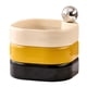thumbnail image 2 of Joyero giratorio multicapa de plástico antioxidante, delicado joyero giratorio para pulseras, pendientes, viajes, color crema, amarillo y negro., 2 of 12