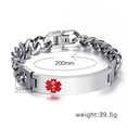 thumbnail image 4 of Brazalete de Identificación Médica Sunnimix Acero Inoxidable Pulsera de Acero Inoxidable, 4 of 6
