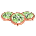 thumbnail image 4 of Koyal Wholesale Compact Mirror Flower Girl Wedding Gift, Rose Gold, Tropical Monstera Palm Leaves, 1-Pack, 4 of 5