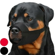 Adjustable Dog Muzzle Nylon Safety Pet Muzzles for Large Dogs, Black