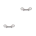 thumbnail image 3 of Advancent Perno Gancho de seguridad Ganchos de doble punta resistentes a la corrosión Clips de metal de alta dureza Usar cadena de correa Plata Plata 1 2piezas, 3 of 6