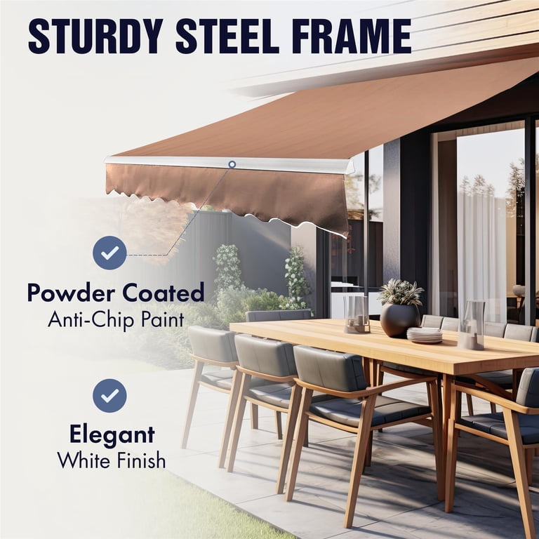 ALEKO 13' x 10' Motorized Retractable Patio Awning for Front Porch