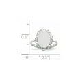 thumbnail image 5 of 14K White Gold Ring Band Signet 11.5x9.0mm Open Back, Size 5, 5 of 5