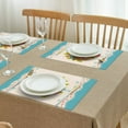 thumbnail image 4 of Linen Placemats Set Of 4 11.8x17.7 Inch,Pioneer Colorful Flowers Fabric Table Mats,Resistant Washable Wipeable Table Mat for Party Kitchen Dining Home Decor, 4 of 6