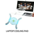 thumbnail image 5 of DR-S04 Almohadilla de Enfriamiento para Portátil Plegable Almohadilla de Enfriamiento Portátil Alimentada por USB Efecto de Luz Azul con Doble Ventilador Soporte de Enfriamiento Azul, 5 of 5