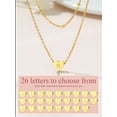 thumbnail image 5 of FOCALOOK Layered Initial Choker Necklaces for Women Tiny Heart Letter T Pendant Adjustable Beaded Chain Birthday Valentine's Day Jewelry Gifts, 5 of 8