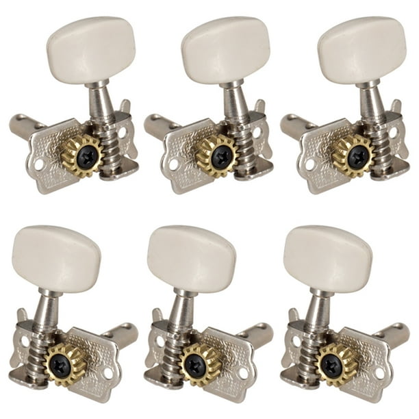 6 Uds Guitarra Acústica 3L 3R Botón Cuerda Abierta Sintonizador Clave Clavijas Perillas