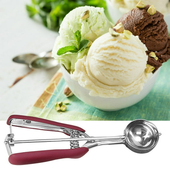 Cookie Scoops Melon Baller Scoop Stainless Steel Ice Cream Scoop Trigger with Soft Grip for Cookie Dough Melon Ice Cream Baking 1.18 Inch