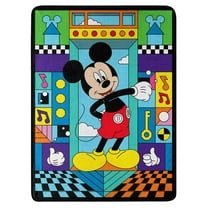 Northwest Mickey Mouse Micro Raschel Throw Blanket, 46" x 60", Funhouse Games