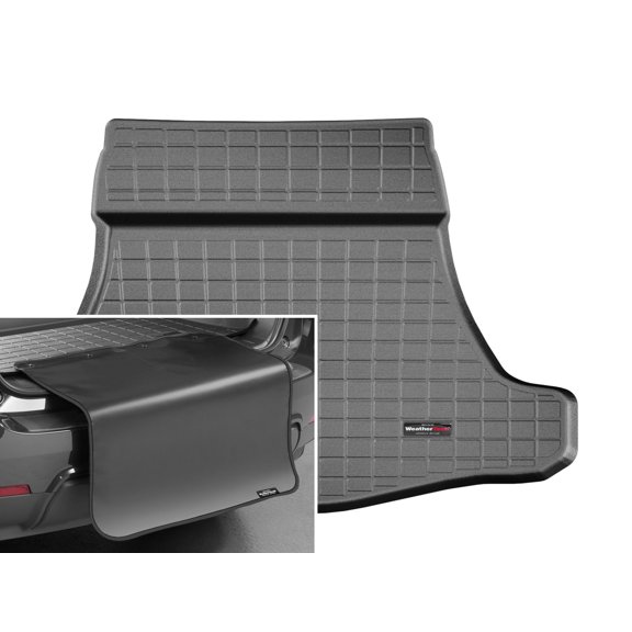 WeatherTech Cargo Trunk Liner with Bumper Protector compatible with 2017-2022 Infiniti Q60 - Trunk With Bumper Protector, Black