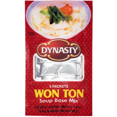 Dynasty Soup Base Mix, Won Ton, 0.28 Oz, 5 Ct