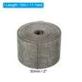 thumbnail image 2 of Uxcell 2" Wide 11 Yards Burlap Fabric Ribbon Wrapping Jute Crafts Roll for Party DIY Wedding Decoration Grey 2 Pack, 2 of 6