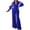 Blue, variant on ABATAB Jumpsuits for Women Lapel V-Neck Long Belt Romper Long Sleeve Wide Leg Baggy Party Clubwear Trendy Jumpsuit