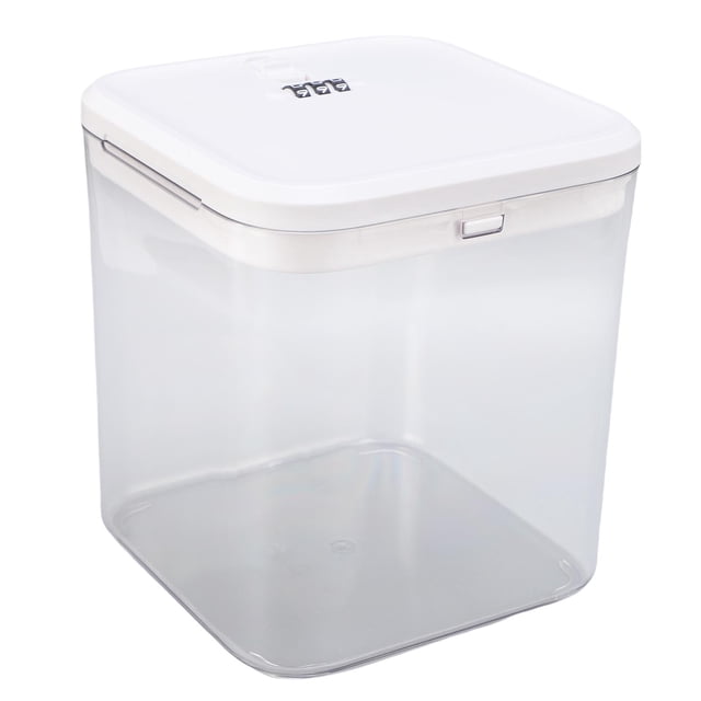 Boîte de Verrouillage de Médicaments avec Code Boîte de Rangement Verrouillable pour Réfrigérateur Collations Boîte de Verrouillage de Téléphone pour Maison Dortoirs Bureau Blanc Transparent