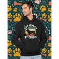 thumbnail image 2 of Retro Distracted By Corgis  Hoodie Men -Image by Shutterstock, Male 3X-Large, 2 of 4