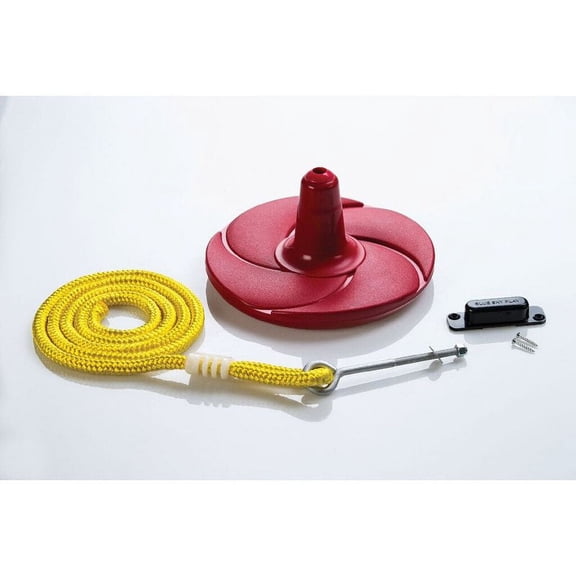 Creative Cedar Designs Disk Swing with Rope- Red