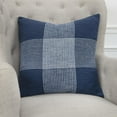 thumbnail image 4 of Rizzy Home Poly Filled Decorative Throw Plaid 20"X20" Indigo, 4 of 4