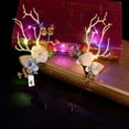 thumbnail image 2 of Christmas Light Up Antler Headband Antler Headpiece, 2 of 3