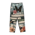 thumbnail image 4 of Daiia Vintage Art Butterfly Flower Women's Sleep Pant with Pockets and Drawstring,Pajama Pants-Medium, 4 of 9
