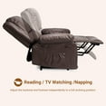 thumbnail image 3 of Garvee Power Lift Recliner Chair - Heat and Massage, Adjustable Back and Legs,Pu Leather,Coffee, 3 of 8
