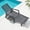 Gray, variant on HDPE Patio Chaise Lounge Chair, Outdoor Reclining Pool Chair w/ Adjustable Backrest, for Patio, Deck, Backyard White
