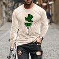 thumbnail image 2 of Maean St Patricks Day Shirt for Men Long Sleeve Fashion T-Shirt Mens Big and Tall Tops Clothes, 2 of 5