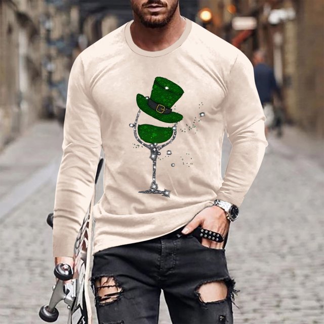 Blusas y camisas de manga larga y cuello redondo para hombre, camisetas casuales con estampado de moda y cuello redondo, blusas de licra de manga corta para hombre.