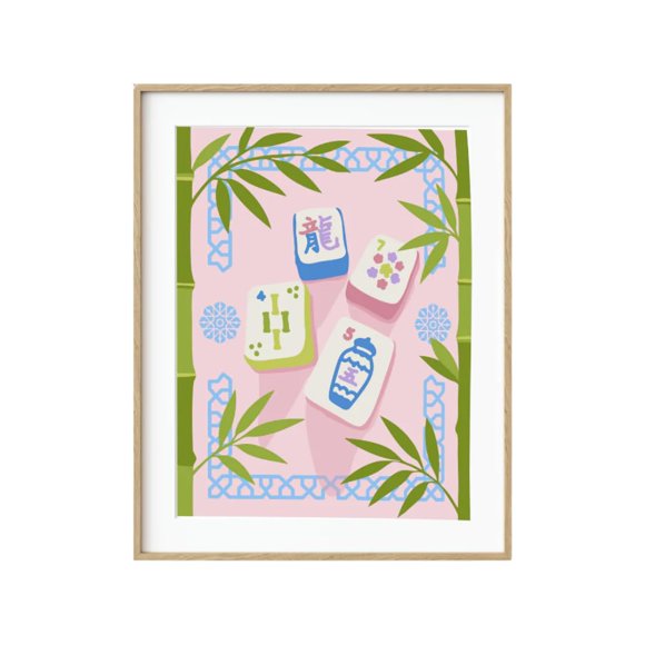 Kit de pintura por números Pink Picasso Tile Time Mahjong