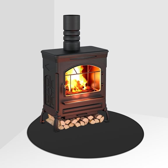 Wood Burning Stove Pad, Fire Pit Mat Under Grill Pad, Fireproof Corner Fireplace Mat Hearth Stove Rug Protects Floors, Decks and Patios from Sparks Embers